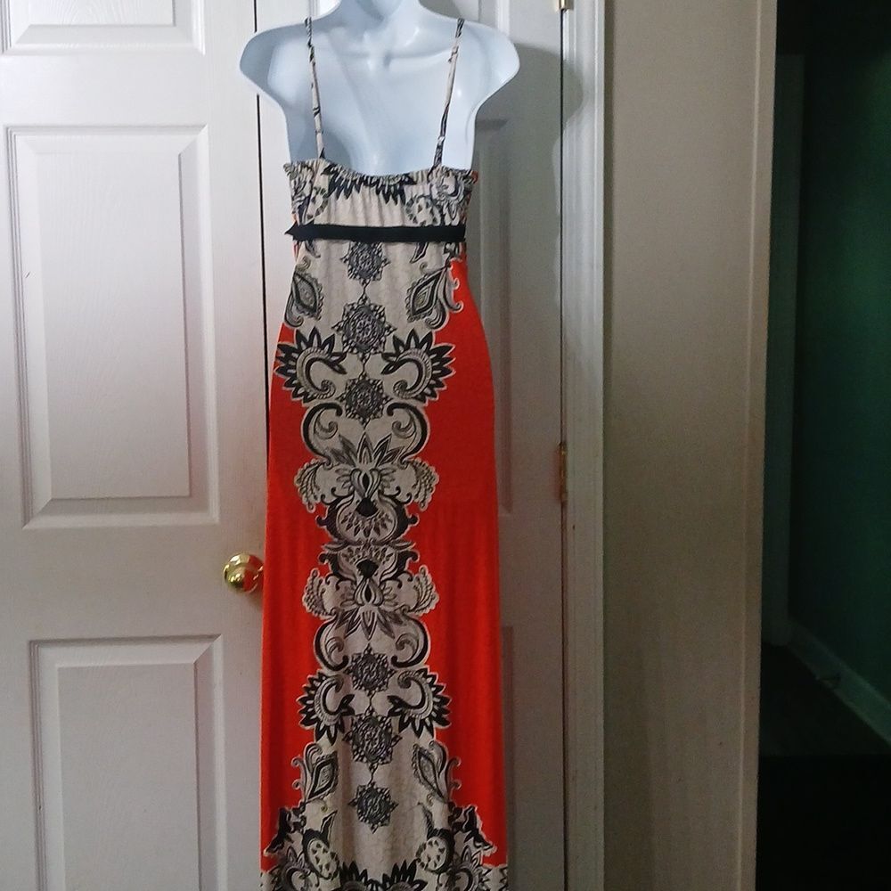 Deus Adjustable Strap Maxi Multi Patterned Summer… - image 4